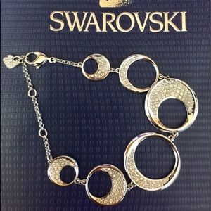 Swarovski silver crescent bracelet